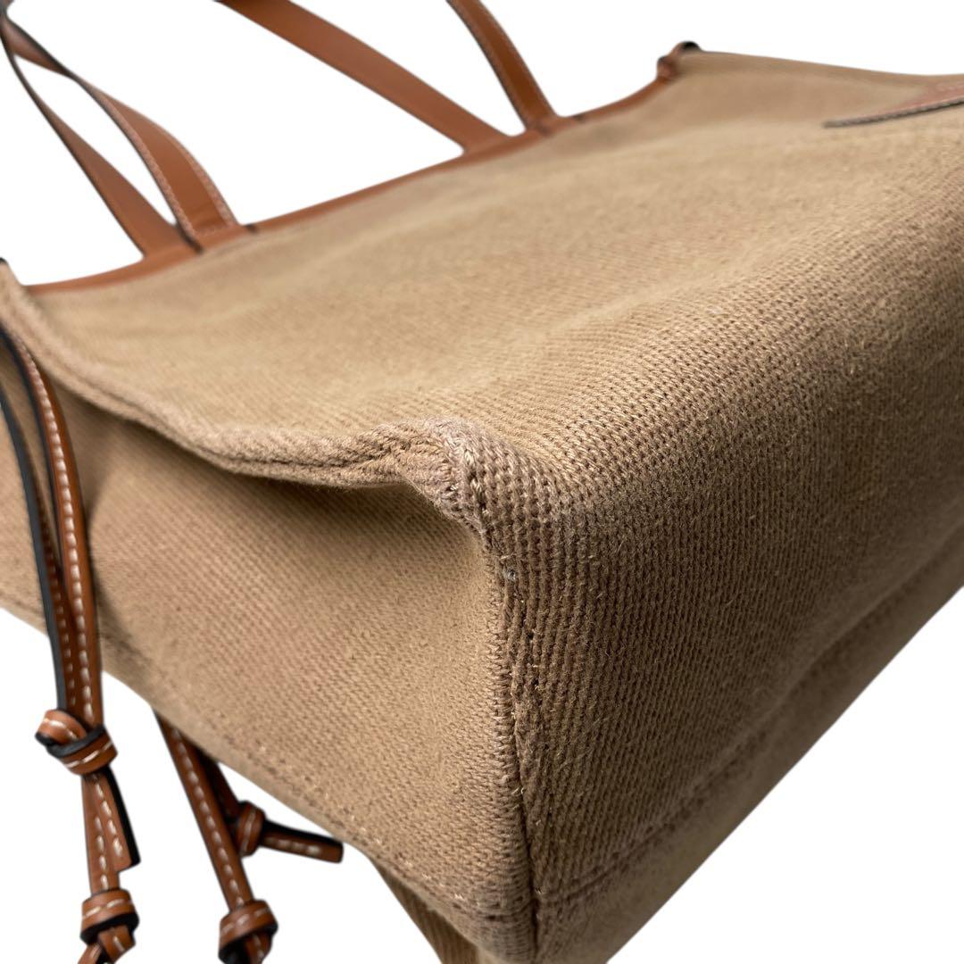 ロエベ LOEWE クッション トートバッグ キャンバス レザー