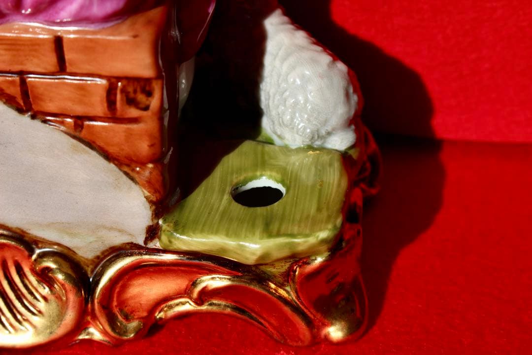 かわいい陶磁器【フィギュリン　羊飼いの男女】