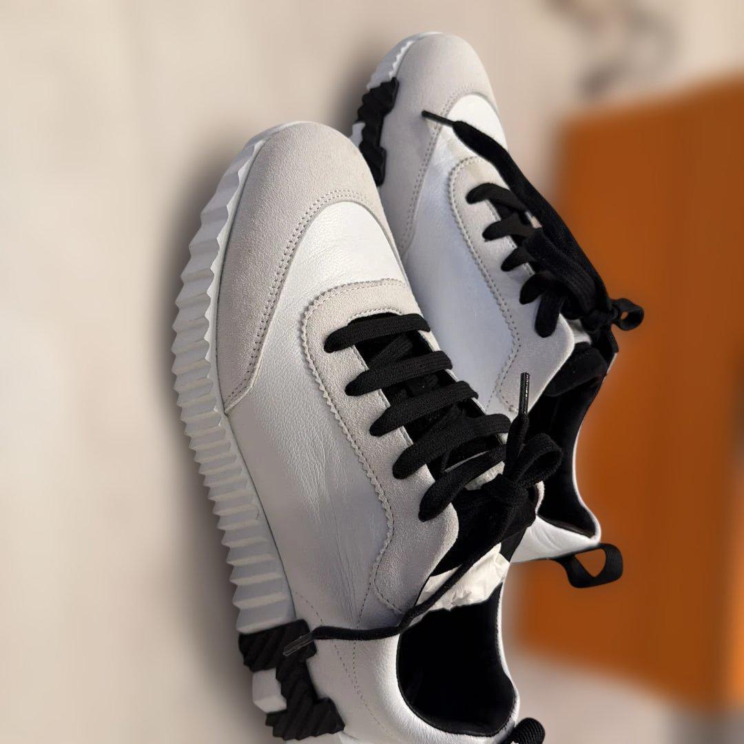 Hermès ホワイトレザー スニーカー　バウンシング 26.5