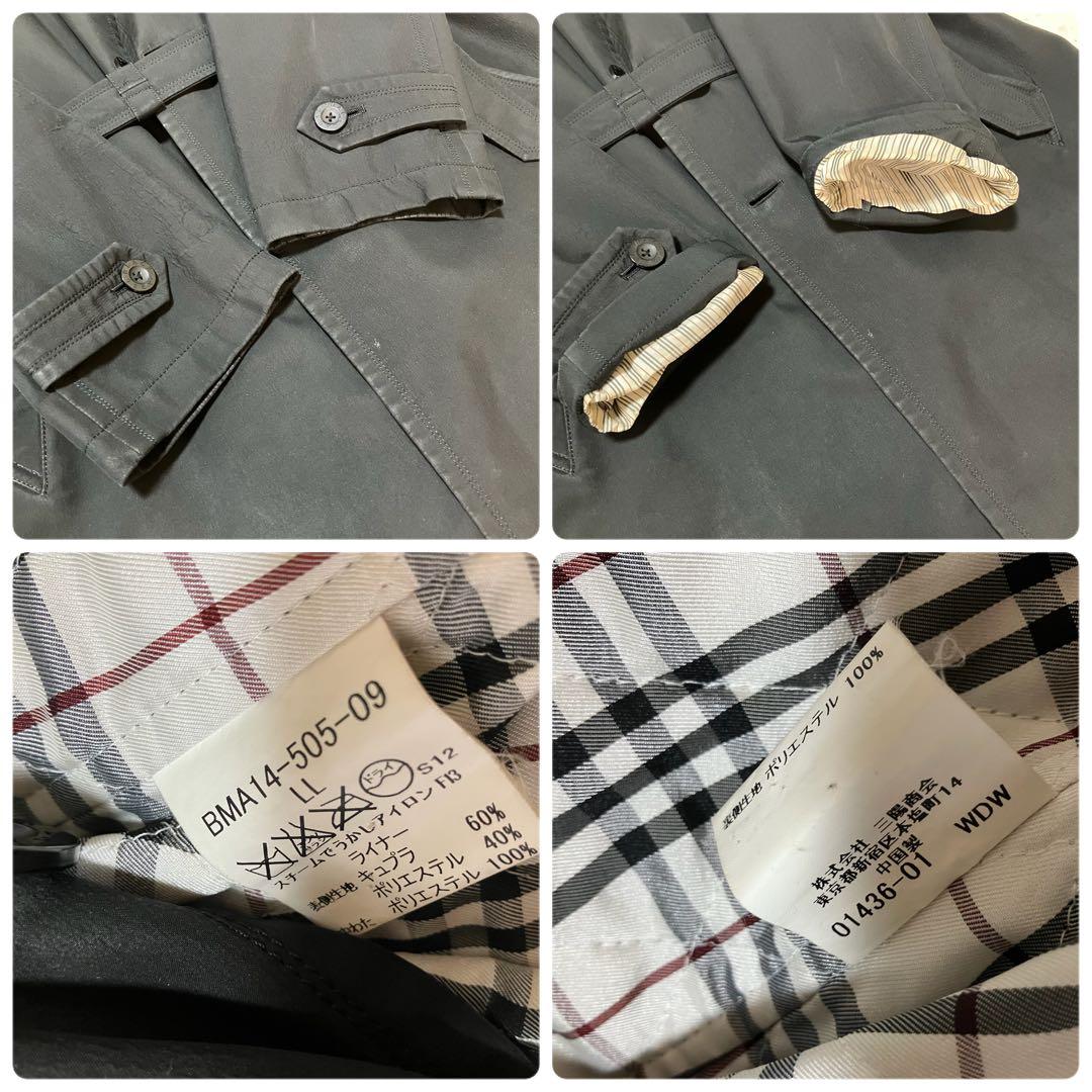 バーバリーブラックレーベル トレンチコート ノバチェック 黒