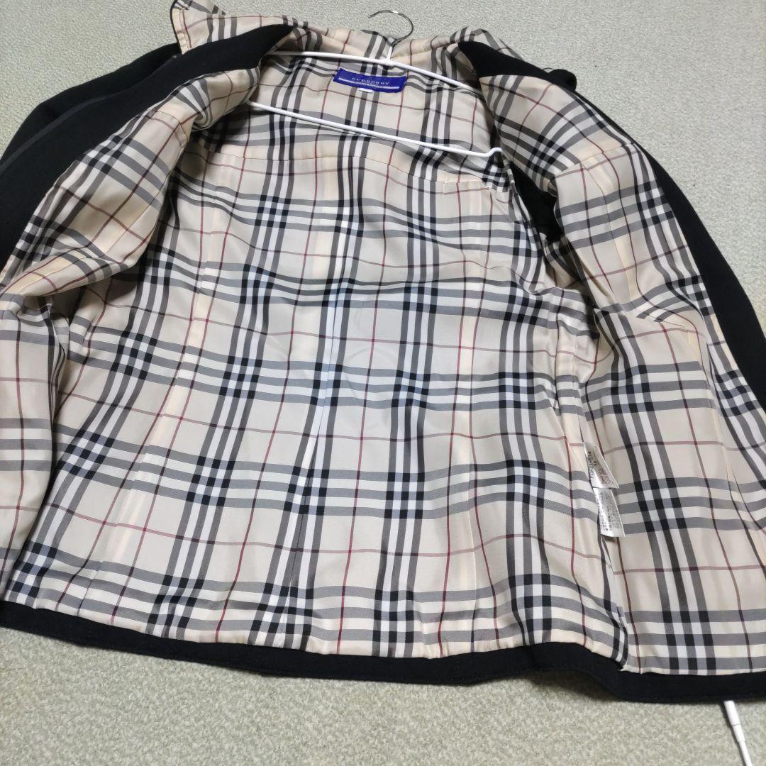 美品バーバリーブルーレーベルジャケットコート裏地ノバチェック　フーデッド　38M
