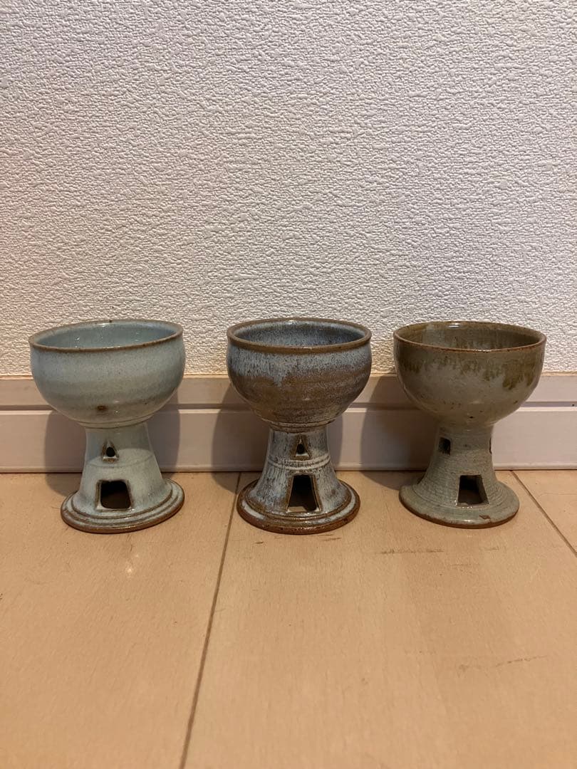 沖塩明樹　さんの古作の馬上杯　3個セット　武内晴二郎　民藝