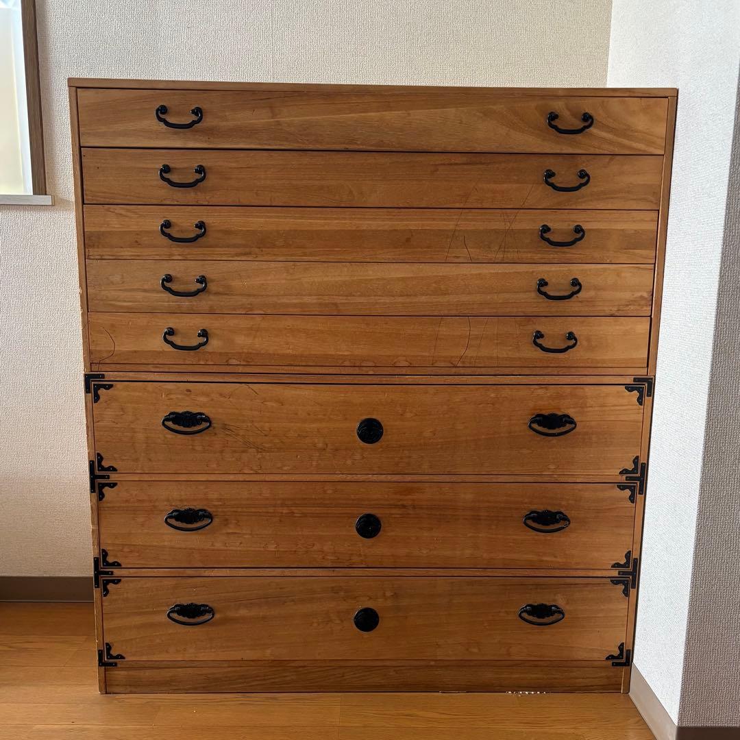 ヴィンテージ 着物箪笥 桐箪笥 ３段 傷汚れあり 昭和レトロ