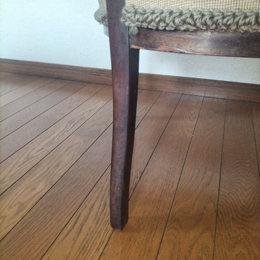 12/29 クラシック 椅子 刺繍 アンティーク　イギリス　プチポワン チェア