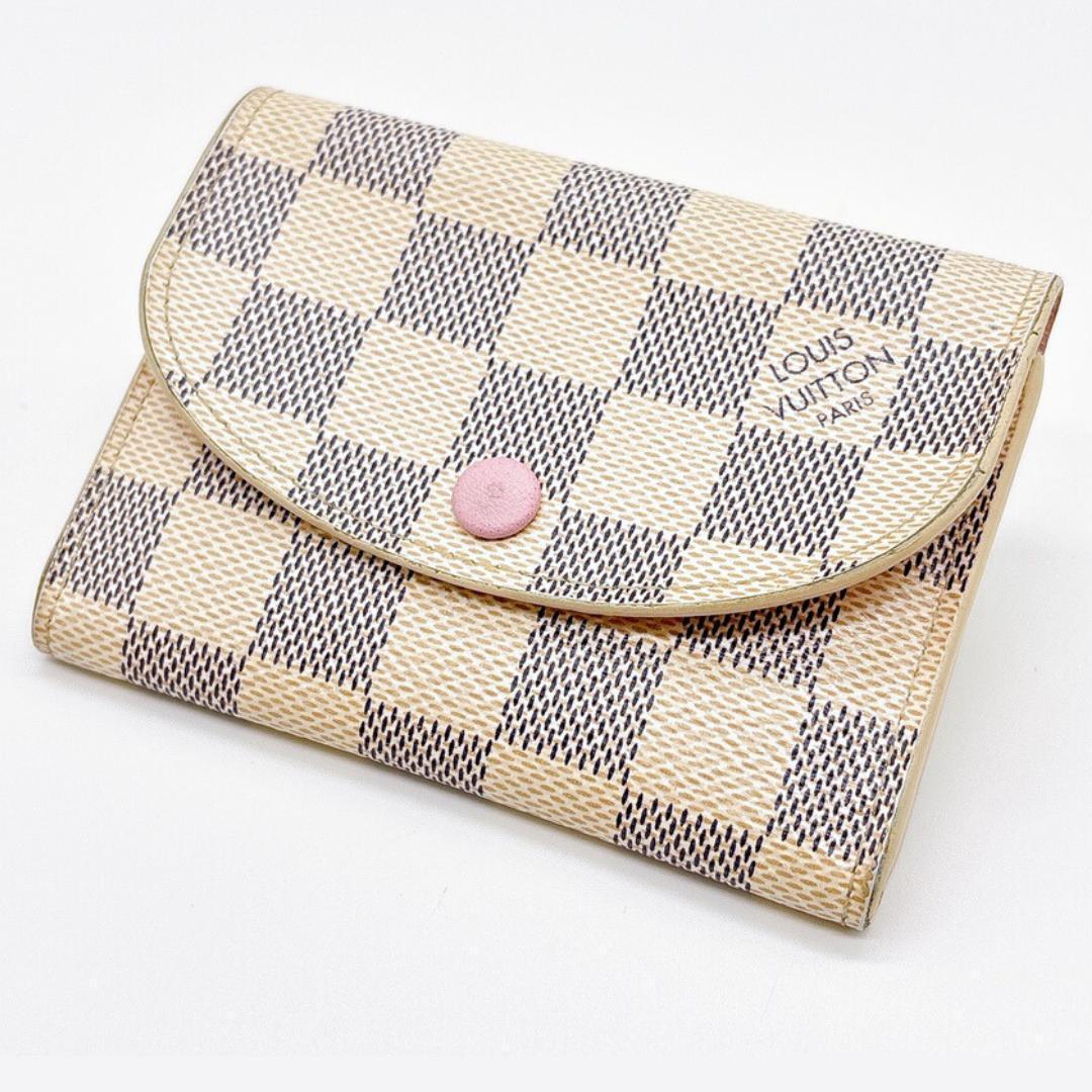 ルイヴィトン ダミエアズール ロザリ 財布 ピンク ローズバレリーヌ