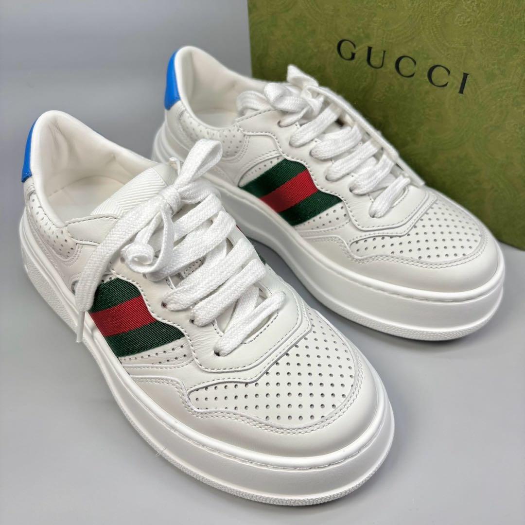 GUCCI グッチ　スニーカー　ストライプ　34 1/2