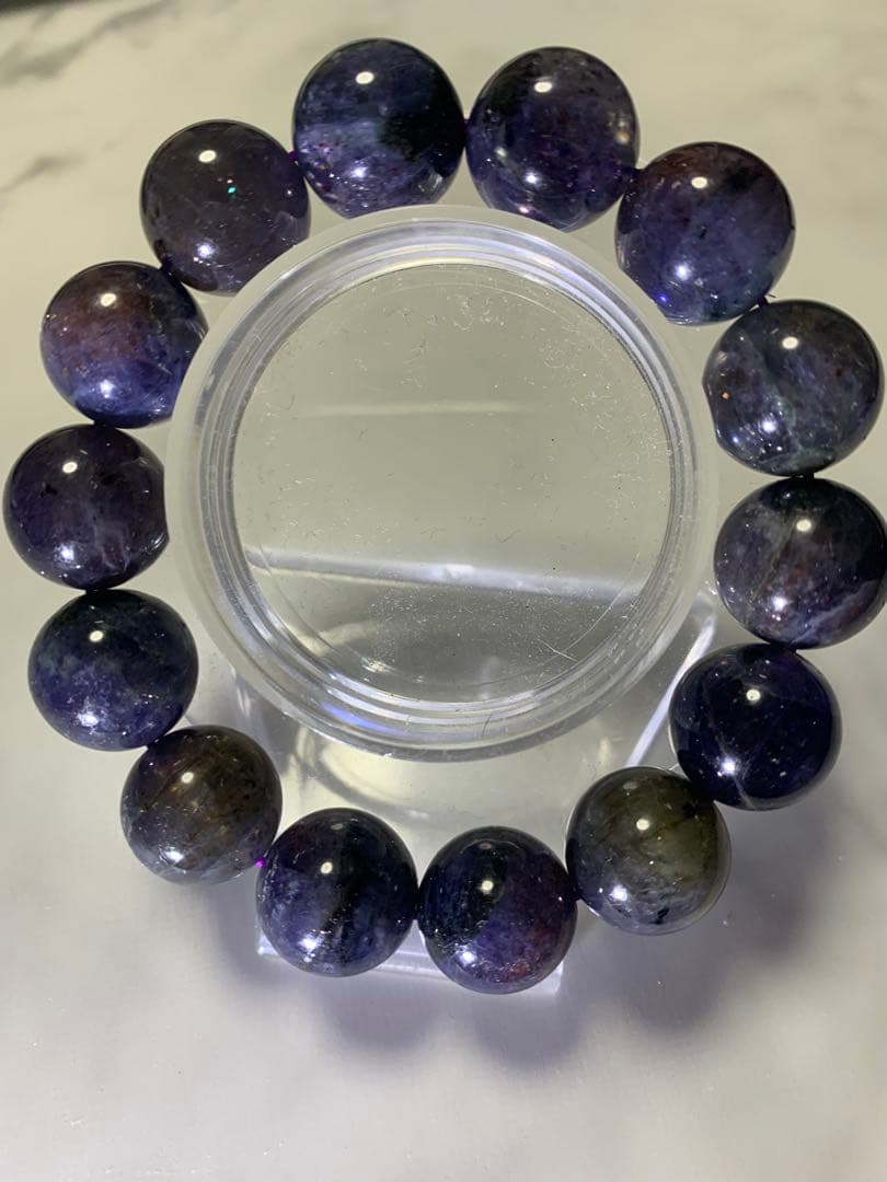 アイオライトサンストーン　15ミリ後半　内径17