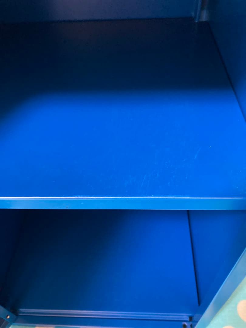 廃盤品　イケアリックスフルトブルーキャビネット（足無し）　希少品LIXHULT