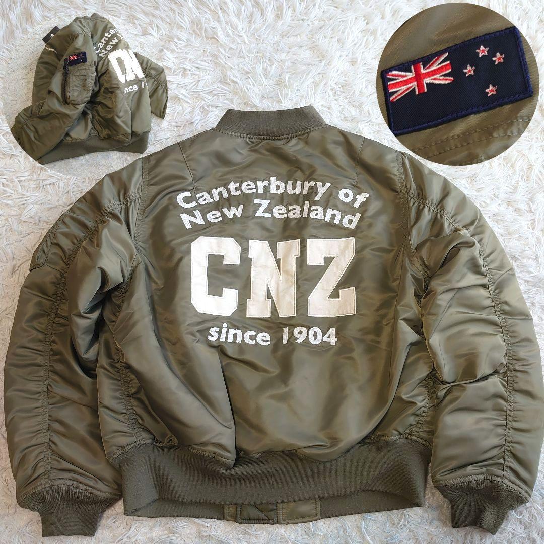 【新品】カンタベリー ワッペン ロゴ刺繍 MA-1 フライトジャケット M