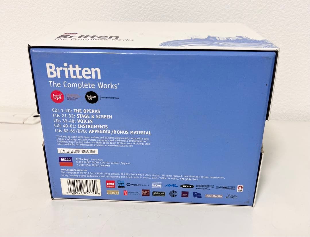 クラシック Benjamin Britten Complete Works 65CD+DVD