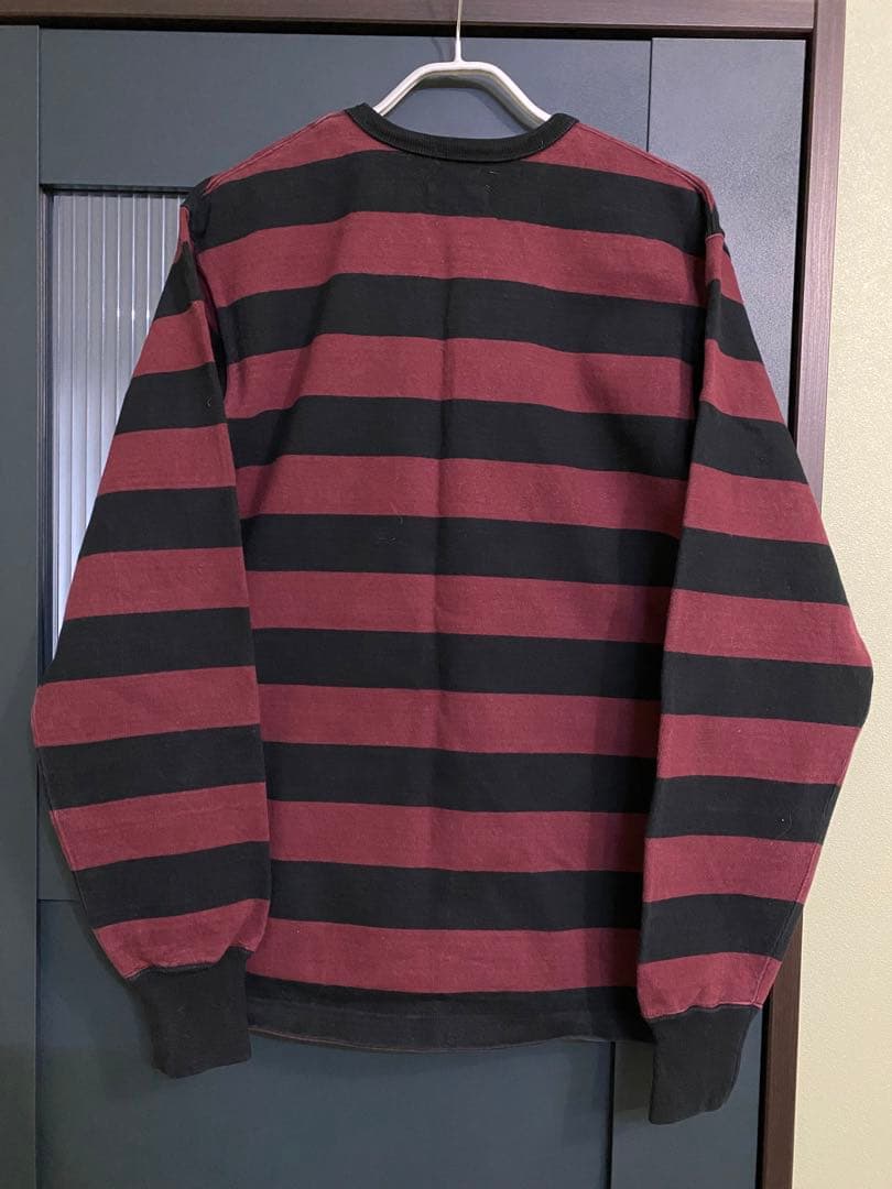 サイズ40 WESTRIDE 極厚ボーダー ロングTシャツ ヘビーウエイト