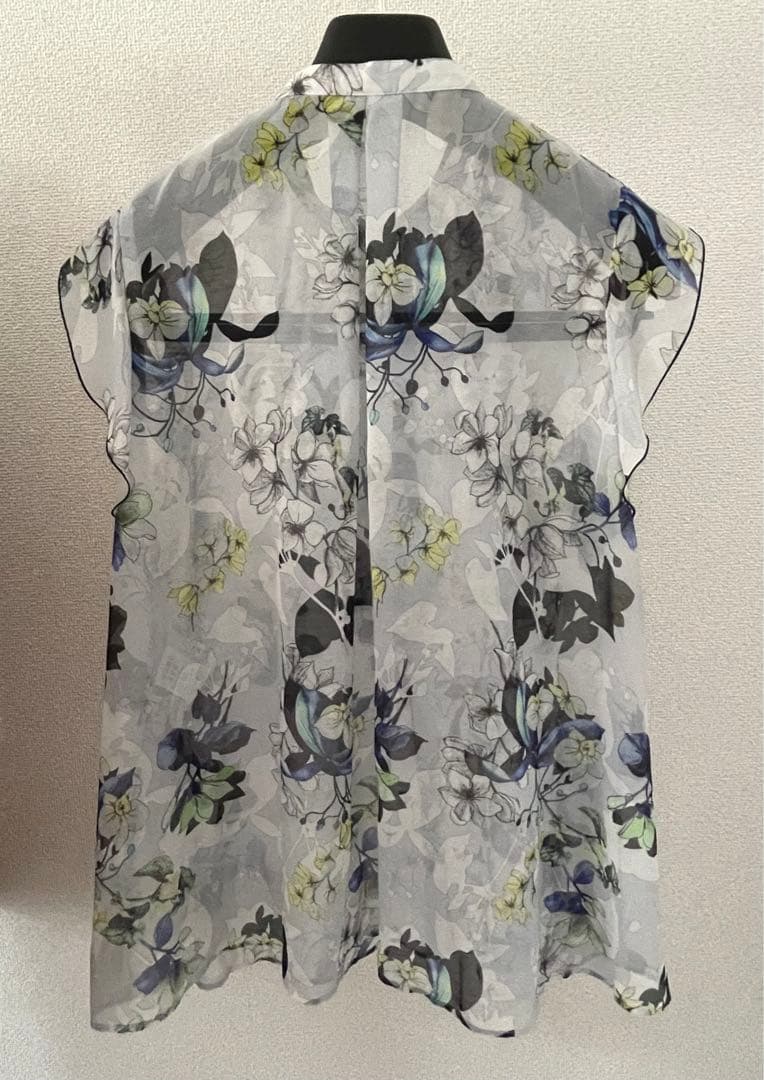 アナイ　bouquet プリント ミニフリルブラウス