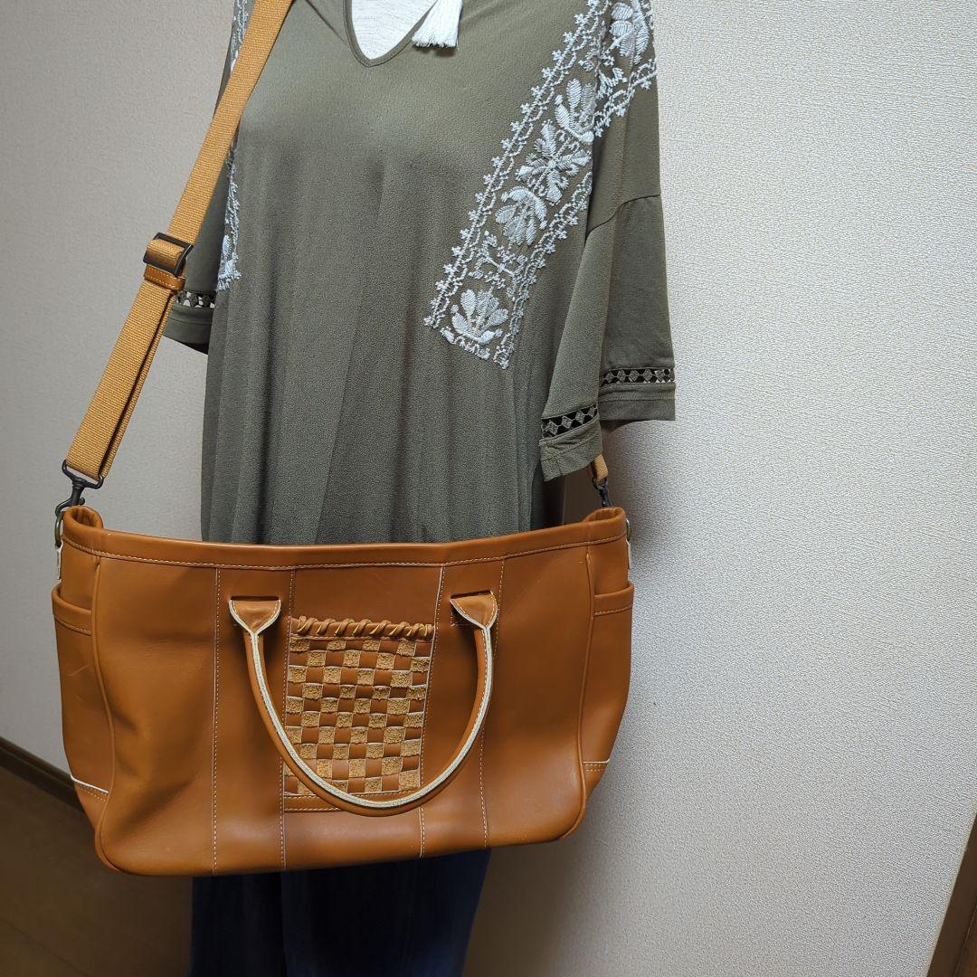 TRION トートバッグ　ボストンバッグ 本革バッグ