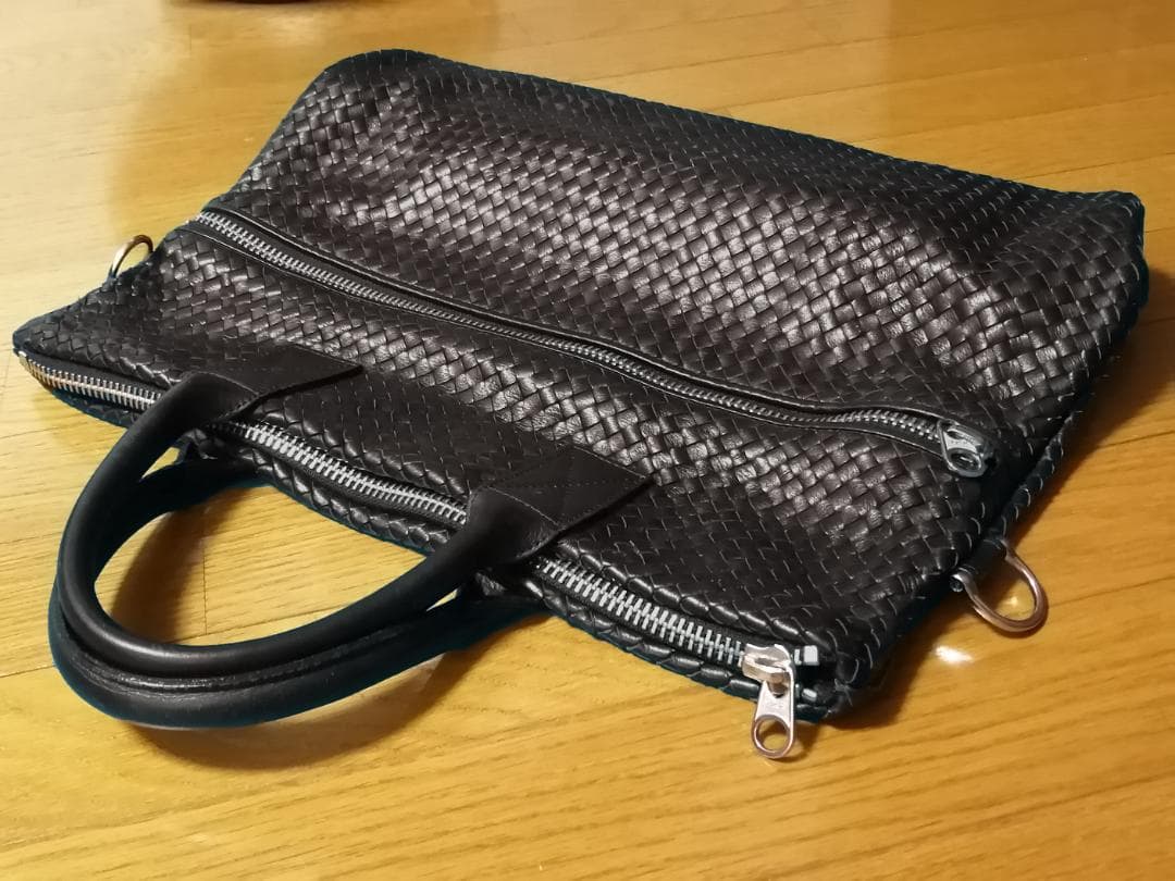 【定価10万】バーニーズニューヨーク高級イントレチャートレザートートバッグ人気茶