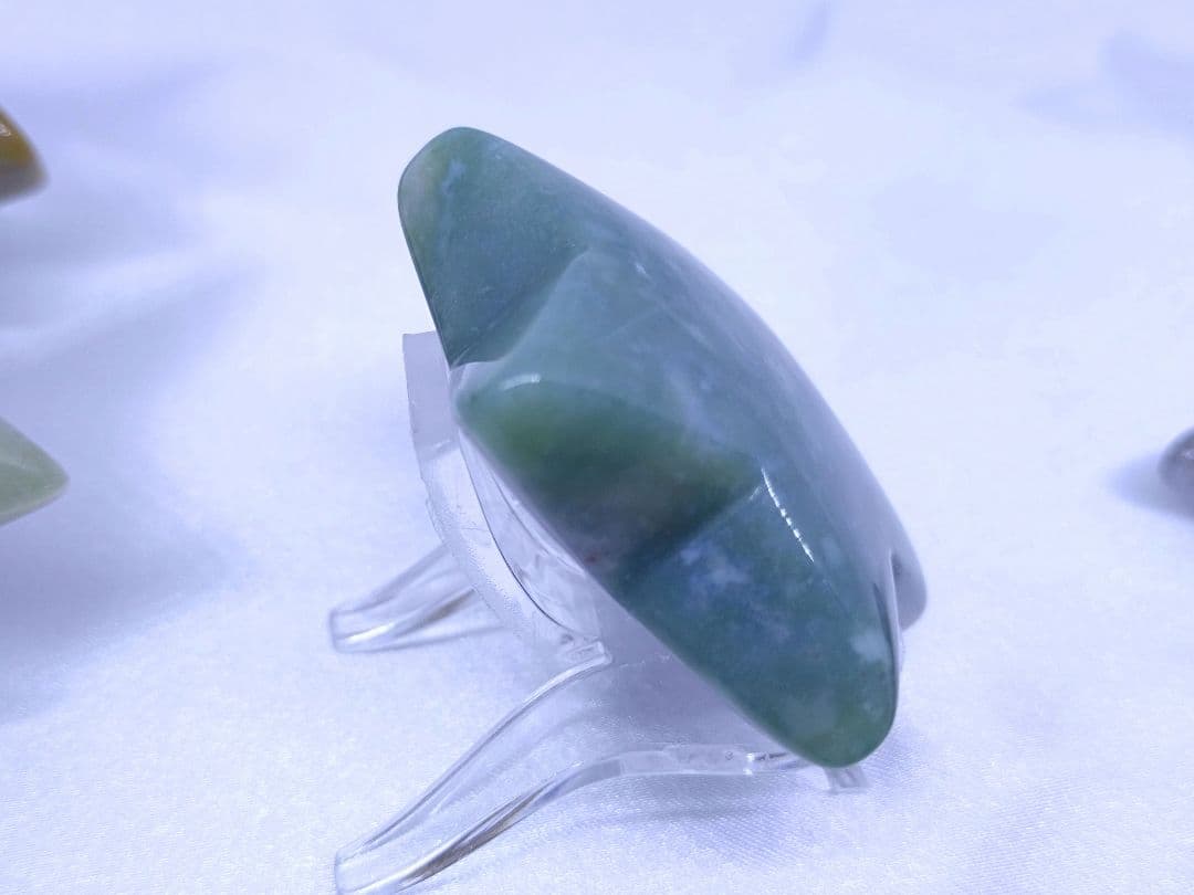 オーシャンジャスパー　星　モスアゲート　三日月　4点セット　癒し　才能　握り石