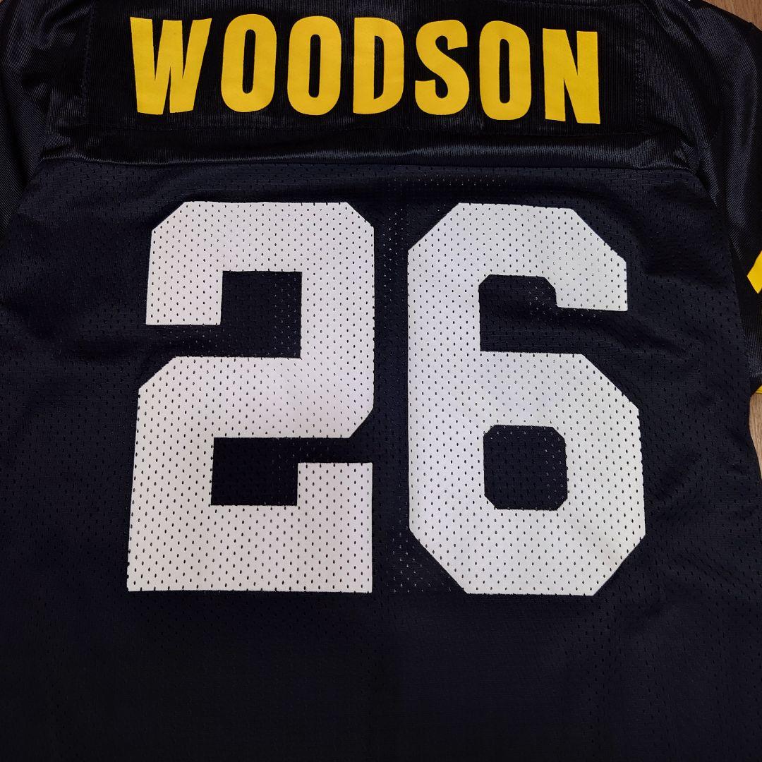 USA製 90sChampion両方ビッグプリントナンバリングフットボールシャツ