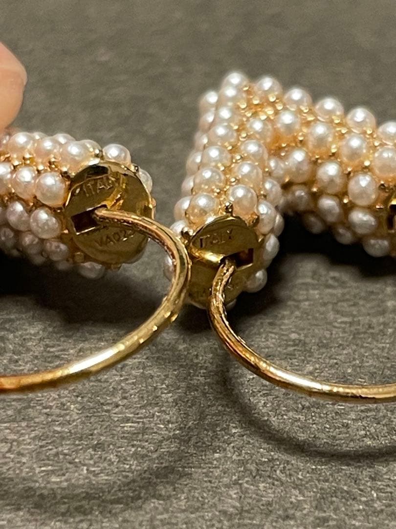 akko　ルイヴィトンvパールピアスネックレスおまとめ2点