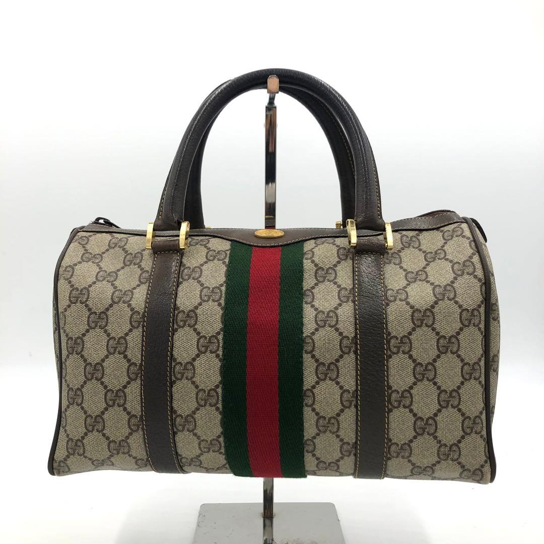 【極美品✨】グッチ ヴィンテージ シェリーライン GG ミニボストンバッグ