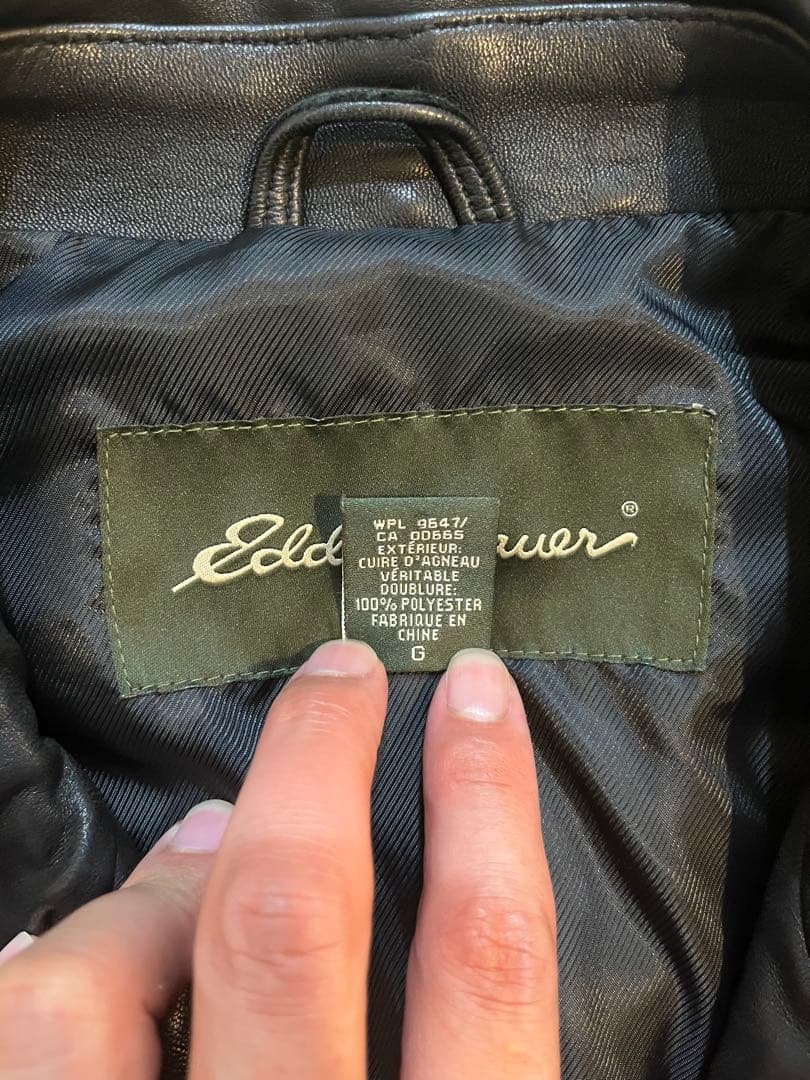 Eddie Bauer Leather Jacket サイズL 羊革
