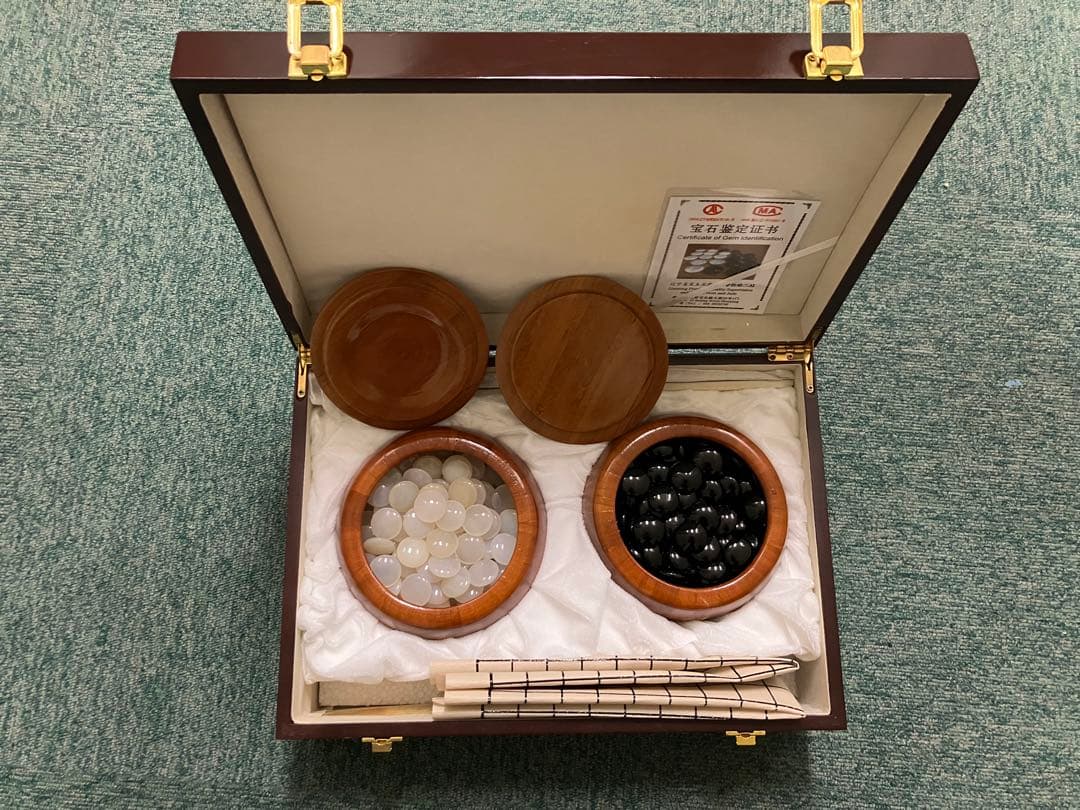 中国★囲碁・碁石★宝石瑪瑙★鑑定書付