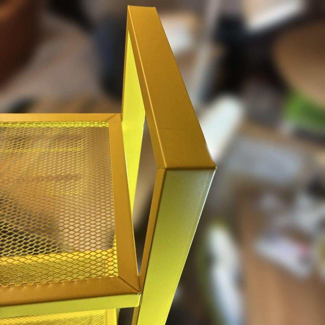 美品　IKEA LERBERG レールベリ シェルフユニット イエロー　説明書付