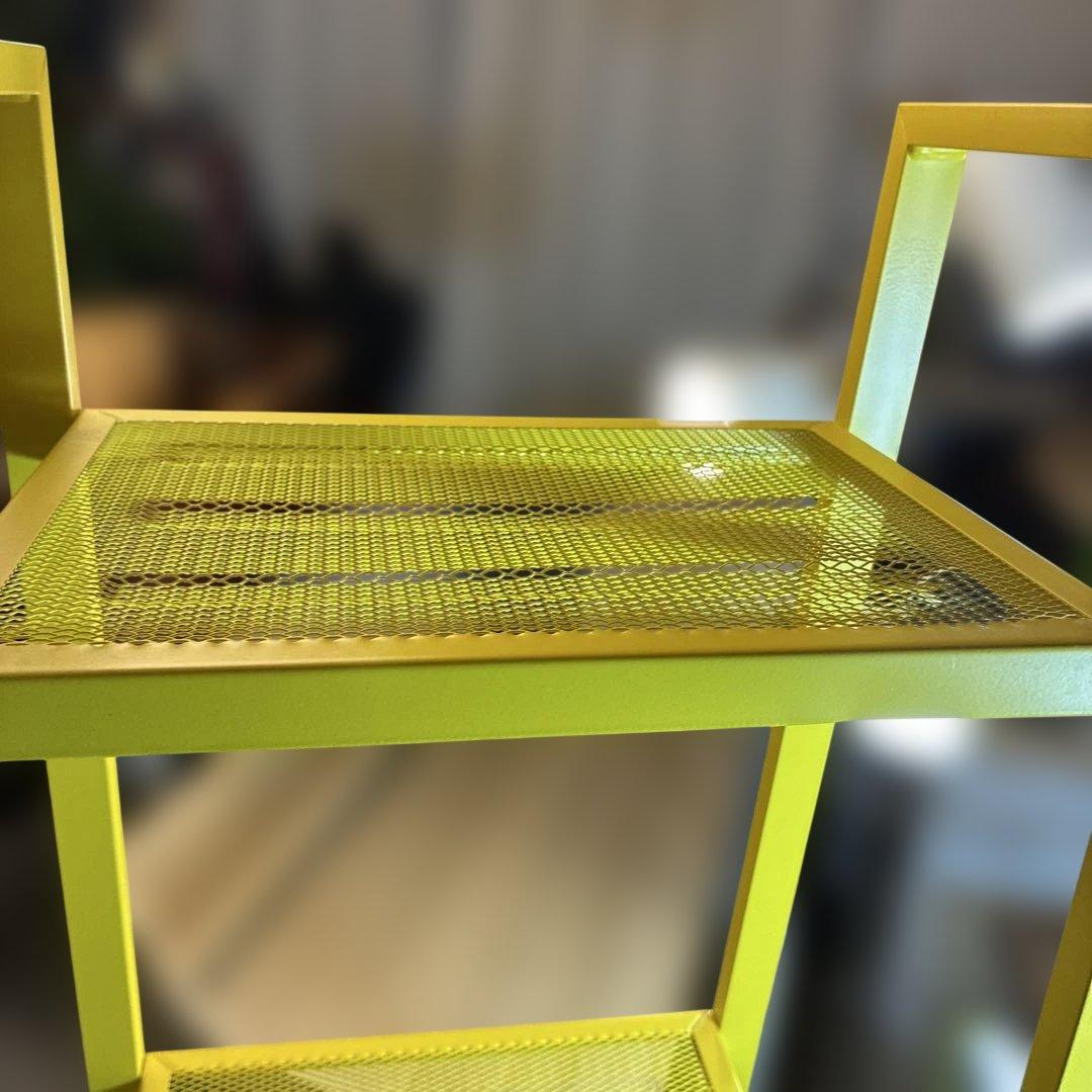 美品　IKEA LERBERG レールベリ シェルフユニット イエロー　説明書付