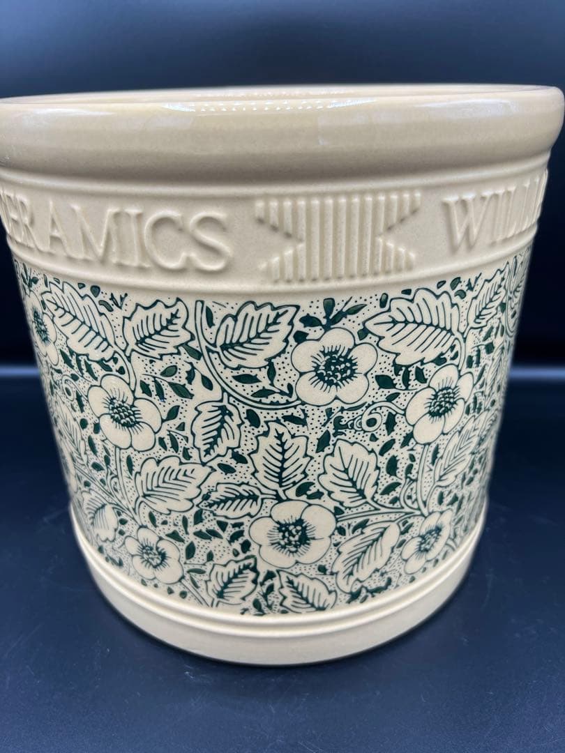 【ウィリアム モリス】フローラルシリンダー24 可愛い 植木鉢 緑 グリーン