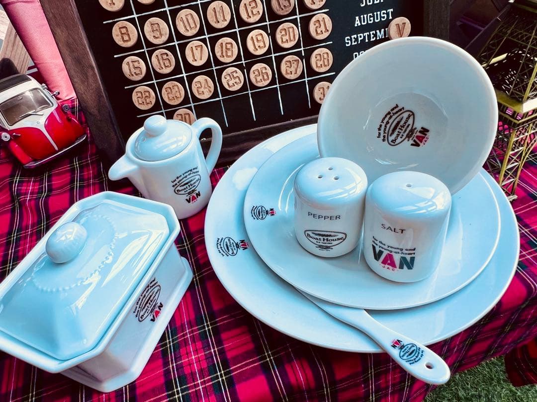 値引VAN、ボートハウス、コラボ陶器製食器セットコンプリート大変貴重！