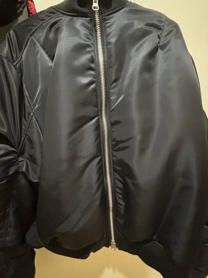 平本蓮　amnjx 27CIRCUS MA-1 ジャケット ブラック　オレンジL