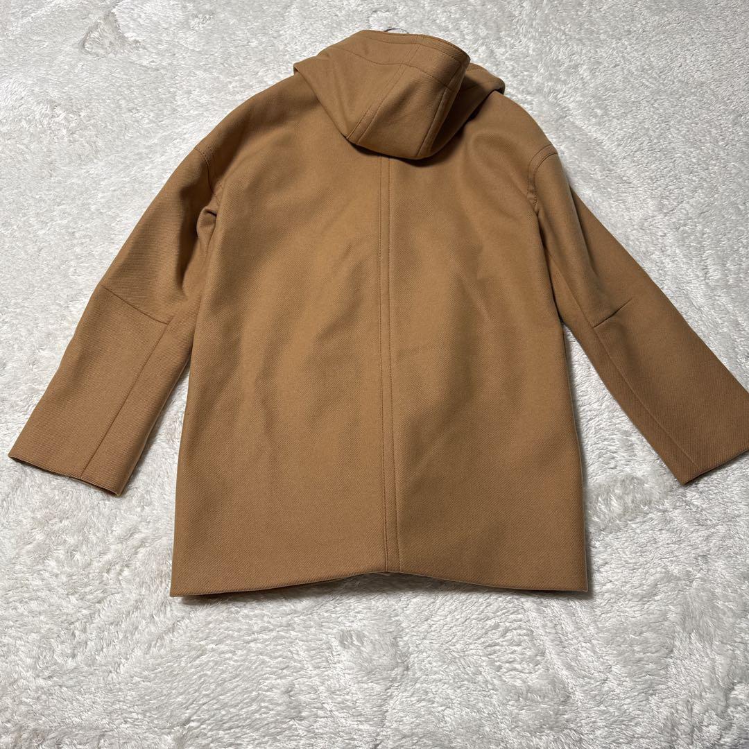 TOMORROW LAND キャメル色 フード付きピーコート カシミヤ混