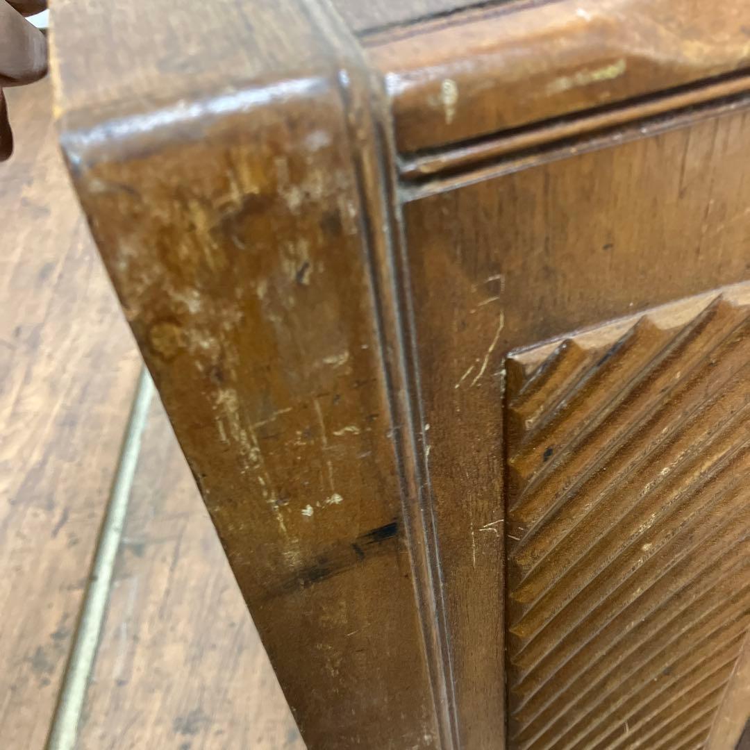 A-壁 昭和レトロ 木製ミシンケース ミシンカバー 収納ボックス 道具箱 木箱蓋