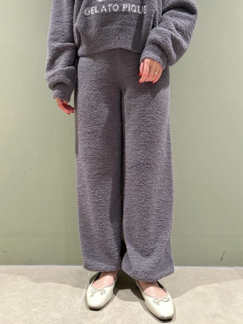 ジェラートピケ ベビモコCATプルオーバー &ロングパンツ サイベリアン グレー