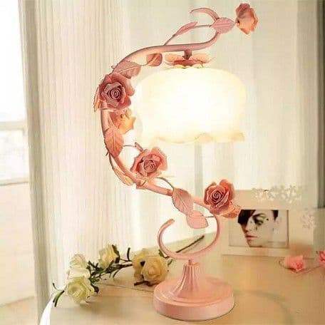 要問い合せ♥️美しい薔薇に癒されて♥️フランス調　薔薇　ライト　ランプ　ピンク