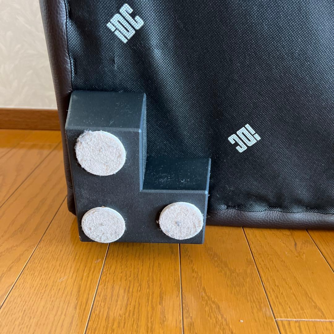 IDC 大塚家具 オットマン スツール 本革 レザー ブラウン 美品