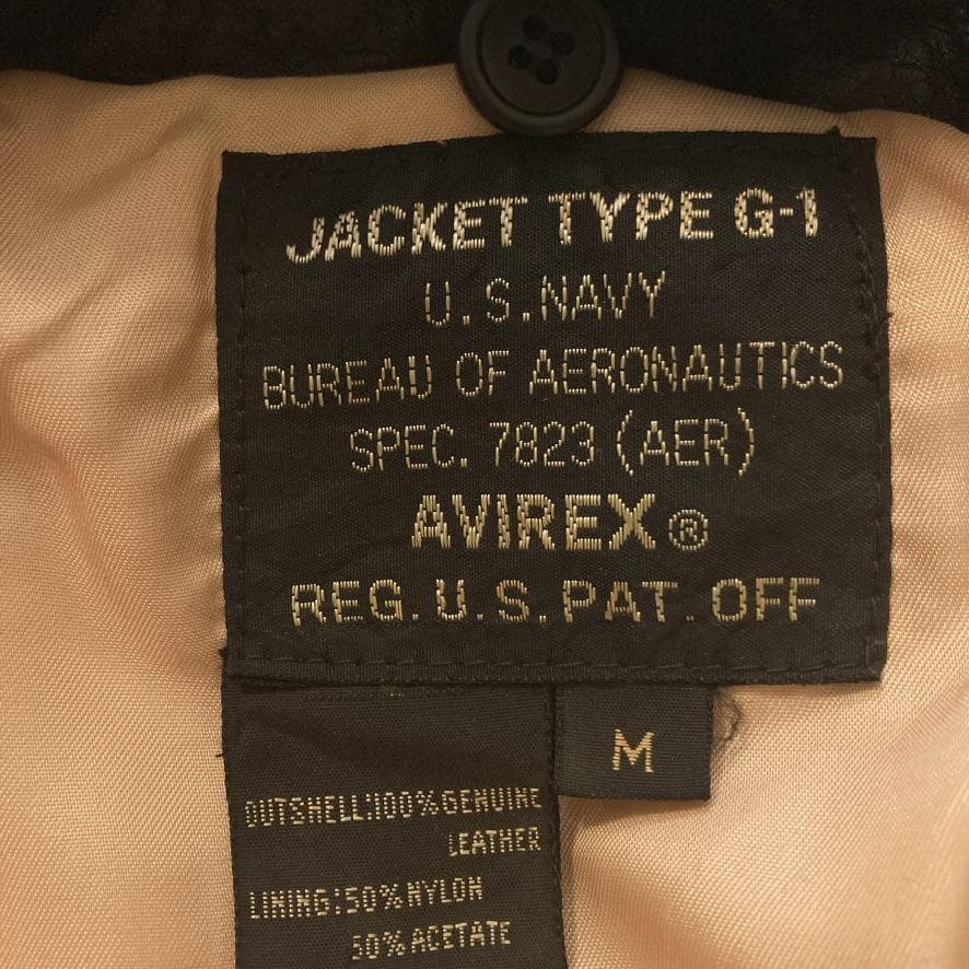 【超希少】AVIREX G-1 フライトジャケット トップガン M ワッペン