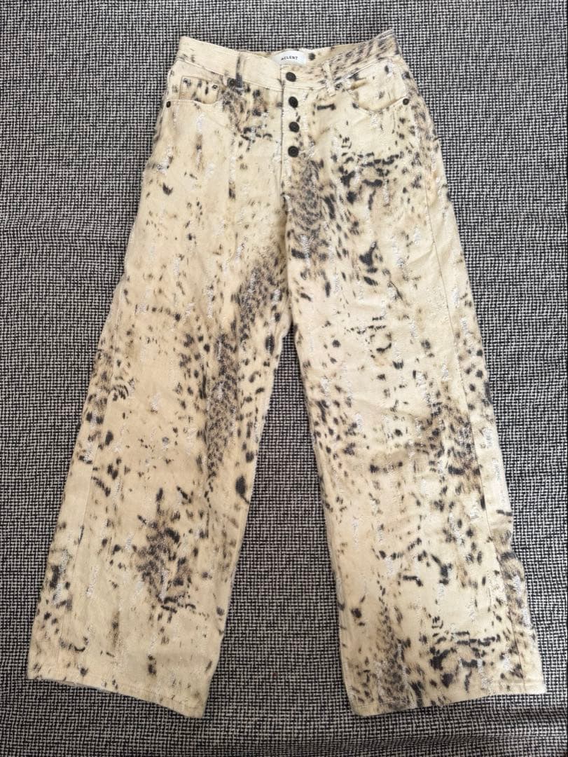 aclent アニマルパターンJ/Wワイドストレートパンツ