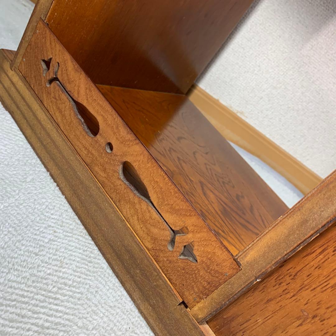 A861⭐︎雰囲気のある欅の杢 違い棚と戸棚付 置き床