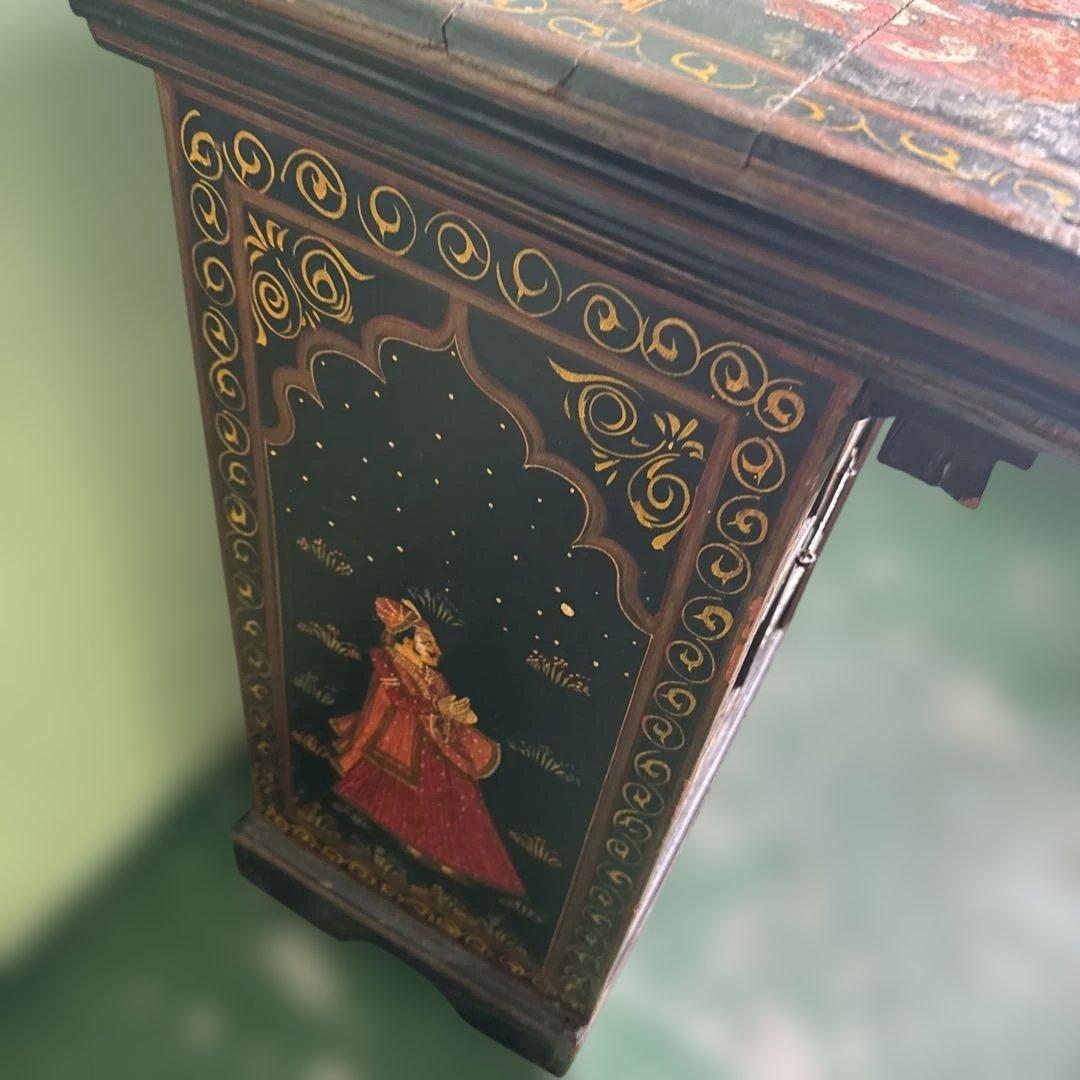 k*u様 ★インド 手描き装飾の木製タンス キャビネット 家具 アンティーク 格