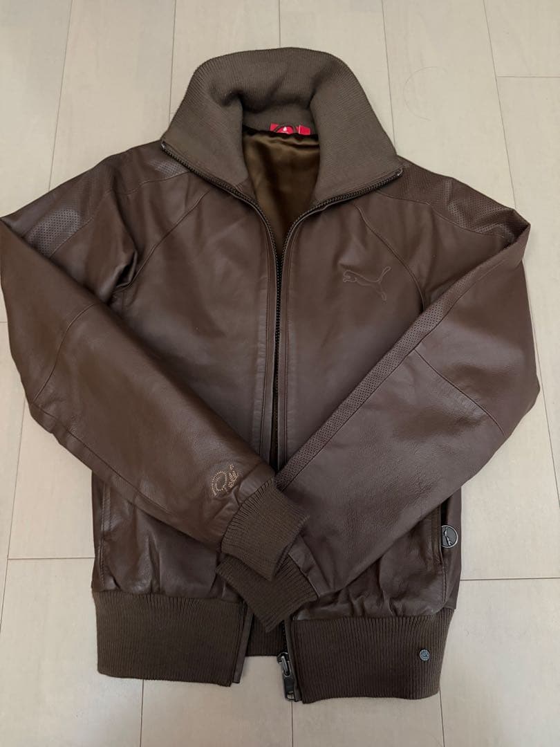 PUMA PELE レザージャケット XS ブラウン ペレ