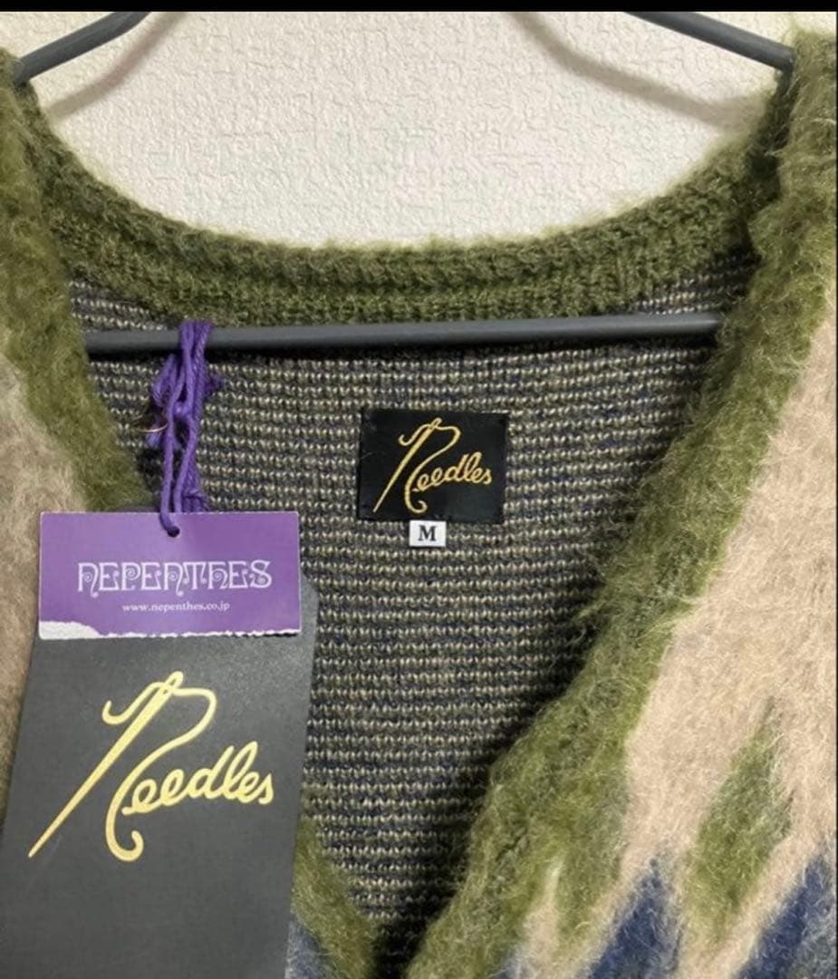 ニードルズ NEEDLES ダイヤモンド モヘア カーディガン
