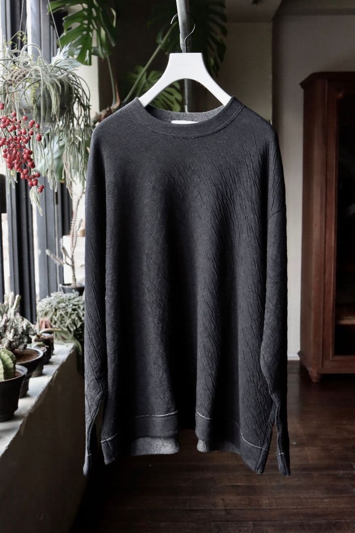グラフペーパー24SS DoubleFace Jersey L/S D.GRAY