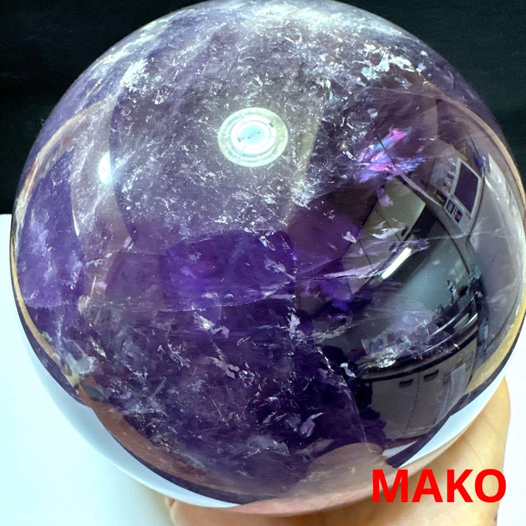 M1837☆アメジスト丸玉直径128mm3.0Kg☆天然石☆N51004