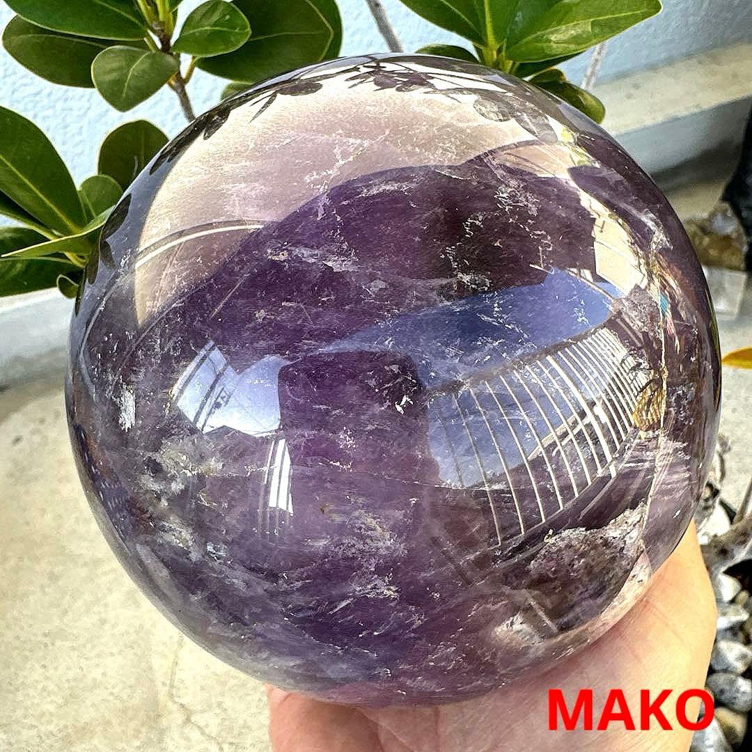 M1837☆アメジスト丸玉直径128mm3.0Kg☆天然石☆N51004