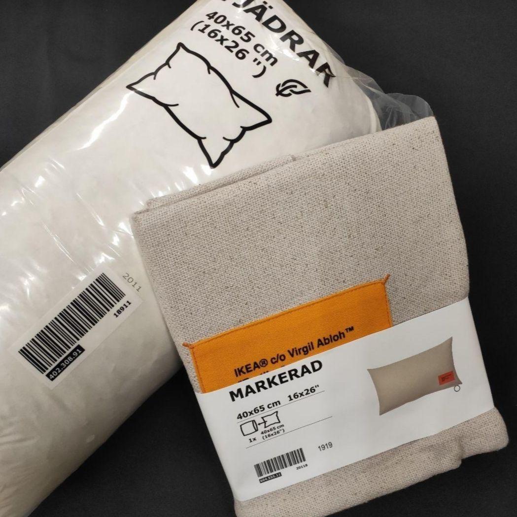 羽毛クッション付 IKEAイケア MARKERADマルケラッド クッションカバー