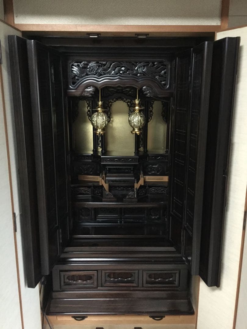 【美品】仏壇 (自宅売却に伴い処分間近)【たのメル便にて発送】