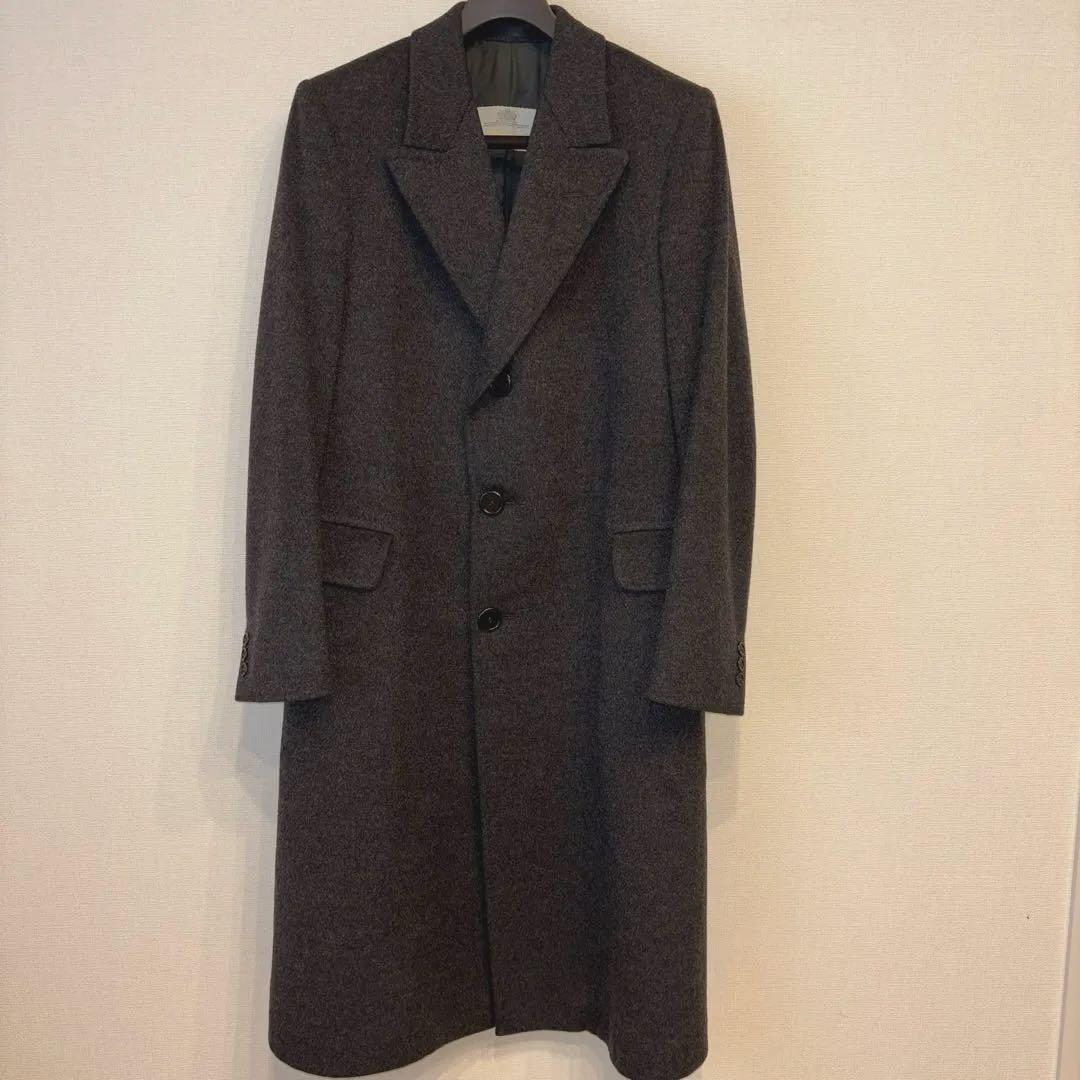 R*0様 アクアスキュータム ピュアカシミヤ　チェスターコート　チャコール　サイ