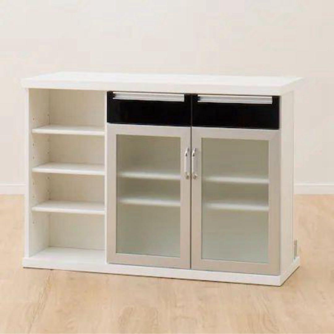 【美品】ニトリ バーカウンター パース2 幅120cm 収納付き