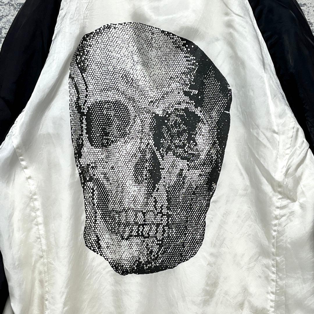 バックラッシュ 名作！　スカルｘロゴのリバーシブルスカジャン　Ｌサイズ　希少