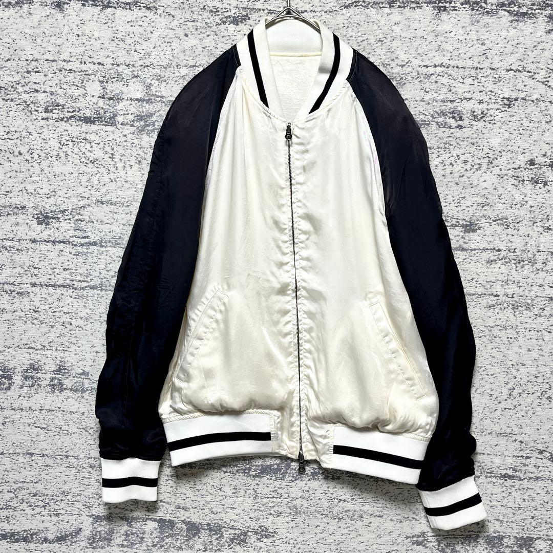 バックラッシュ 名作！　スカルｘロゴのリバーシブルスカジャン　Ｌサイズ　希少