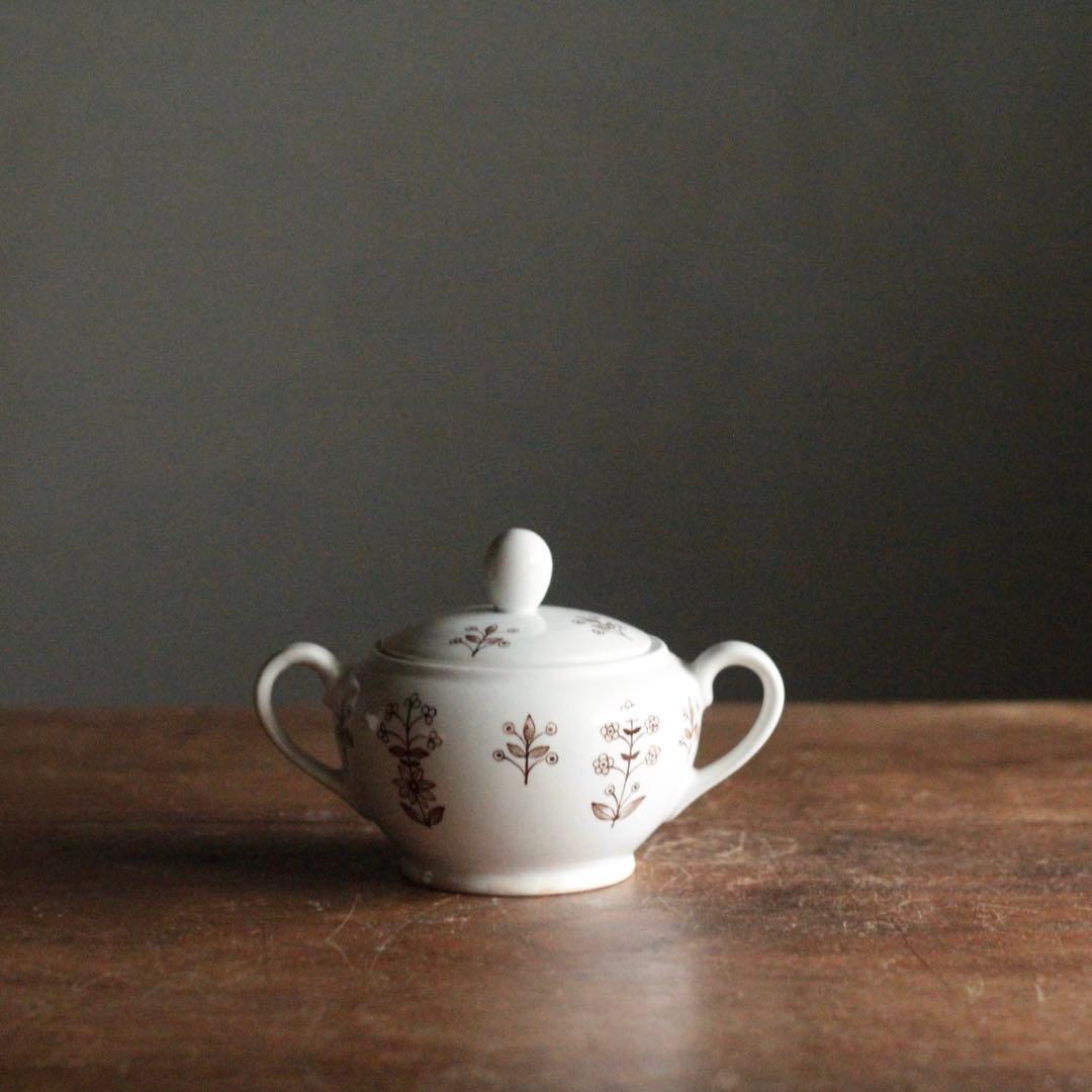 アラビア タペストリー シュガーポット 北欧 アンティーク 古道具 ブロカント